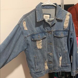 Forever 21 Blue Distressed Jacket
